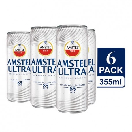 AMSTEL ULTRA LATA 355ML C/6