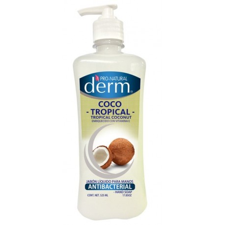 JABON LIQ.ANTIBACTERIAL COCO 525ML.DERM